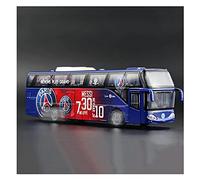 1 32 Alloy Paris Football Club Bus Car Model Diecast Metal Vehicles 5 Doors Opened Kids Toy Gift