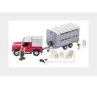 1:32 BRITAINS Land Rover Land Defender 90 1984 With Livestock Trailer LC43138 Mo