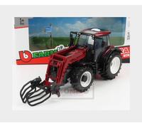 Bburago B18-44082 VALTRA FARM TRACTOR N174 WITH FRONT LOADER Car, Model, Sport, pre-Built, Red