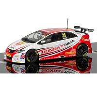 1:32 Complete Model for Scalextric for BTCC for Honda for Civic for Type R - Matt for Donington Park 2015 Car Pre-built Model Sport Car