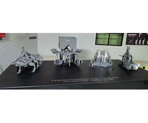 1:32 Ferguson Implement Set of Four Grey Plough Tractor Scale Classic Model BNIB