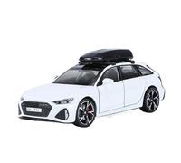 1:32 Fit for Audi RS6 Quattro Station Wagon Alloy Die-cast Car Model with Light and Sound ot include batteries(White)
