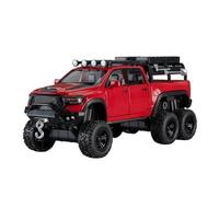 1:32 Fit for Mammoth for Raptor F150 Alloy Model Toy Sound and Light Alloy Pull Back Off-Road Pickup Model Collection not include batteries car gifts diecast model cars(A-Red)