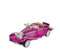 1:32 Fit for Mercedes for Benz 500K 1936 Classic Alloy Metal Diecast Model Car Sound & Light Hobby(Purple)