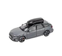 1/32 Fit for RS6 simulation alloy die-cast car door can be opened, sound and light shock absorption car model ornaments Miniature Model Toys Art Collection(Gray)