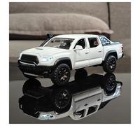 1:32 Fit for Toyota for Tacoma TRD off-road pickup truck alloy die-cast travel version sound and light model not include batteries(White)