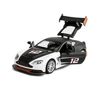 1 32 For AstonMartin GT3 Diecast Metal Alloy Model Car Toys Simulation Car Boys' Gift Pull Back Car Classic Cars Collectible(Black)