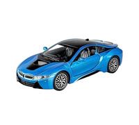 1:32 For BMW I8 With Sound Light Pull Back Super Sport Car High Simulation Diecast Alloy Car Model Vehicles Kit(Blue)
