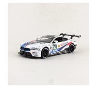 1 32 For BMW M8 GTE Le Mans 2018 Model Car Alloy Pull Back Toy Car With Sound And Light For Kids Boy Girl Gift Mini Replica Toys(82)