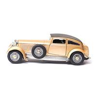 1 32 For Classic Car Vintage Diecast Metal Collectable Model Car Souvenir Popular Memorable One-of-a-Kind Mini Replica Toys(Gold)