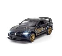 1 32 For D Mustang GT500 Zinc Alloy Car Model Collection Sound And Light Jewelry Toy Gift Mini Replica Toys(Black)