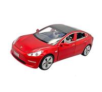 1/32 For Die-casting Tesla Model3 X Alloy Model Car Toy Sound And Light Version Collection Display Simulation Vehicle Playset(Red)