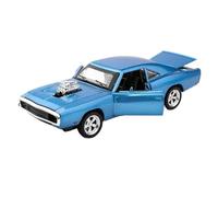 1:32 For Dodge Charger Diecast Pullback Muscle Car Model With Light Sound Miniature Kid Boy Xmas Toy Vehicles Kit(Blue)