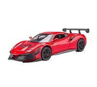 1:32 For Ferrari 488 Super Sports Car Alloy Die-casting Model Car Sound And Light Pull Back Toy Car Vehicles Kit(Red)