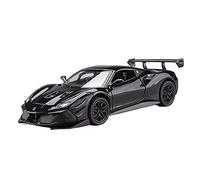1:32 For Ferrari 488 Supercar Die-casting Vehicle Alloy Model Car Sound And Light Pull Back Toy Car Vehicles Kit(Black)