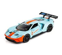 1 32 For Ford GT Heritage Edition Racing Alloy Die-casting Model Car Sound And Light Toy Car Vehicles Kit(Blue)