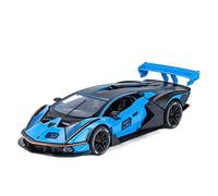 1:32 For Lamborghini SCV12 Sports Car Die-casting Alloy Model Car Sound And Light Pull Back Toy Car Vehicles Kit(Blue)