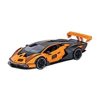 1:32 For Lamborghini SCV12 Sports Car Die-casting Alloy Model Car Sound And Light Pull Back Toy Car Vehicles Kit(Orange)