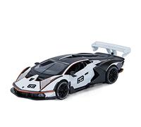1:32 For Lamborghini SCV12 Sports Car Die-casting Alloy Model Car Sound And Light Pull Back Toy Car Vehicles Kit(White)