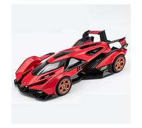 1:32 For Lamborghini V12 Sports Car Simulation Diecast Metal Model Car Sound Light Pull Back Car Model Vehicles Kit(B)