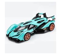 1:32 For Lamborghini V12 Sports Car Simulation Diecast Metal Model Car Sound Light Pull Back Car Model Vehicles Kit(A)