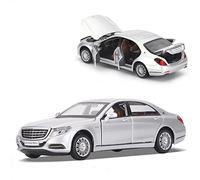 1:32 For Mercedes Benz Maybach S600 Die-casting Vehicle Model Metal Finished Model Car Toy 6 Doors Vehicles Kit(White)