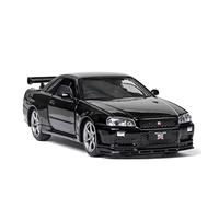 1/32 For Nissan Skyline Ares GTR R34 Classic High Simulation Car Model Toys Made Of Metal Diecast Vehicles Kit(Black)