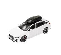 1/32 for RS6 simulation alloy die-cast door can be opened, sound and light shock absorption car model ornaments(White)
