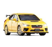 1 32 For Subaru STI 2016 Die-casting Vehicle Model Alloy Model Car Sound Light Pull Back Toy Car Vehicles Kit(Yellow)