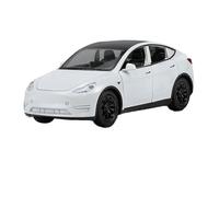 1：32 for Tesla for Model Y Diecast Alloy Toys Models Car Simulation Sound And Light Pull Back Function (Batteries Not Included)(WHITE)