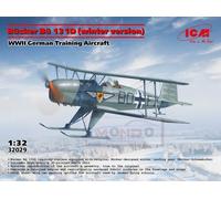 ICM 32029 Bücker Bü 131D Winter Version WWII German Training Aircraft