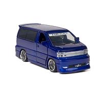 1 32 Junjue Large Surround Modified MPV Alloy Car Model Five-door Sound And Light Boy Toy Vehicle(Blue)