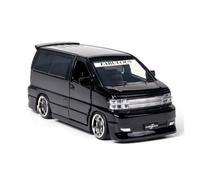 1 32 Junjue Large Surround Modified MPV Alloy Car Model Five-door Sound And Light Boy Toy Vehicle(Black)