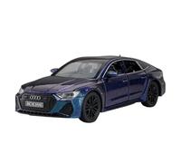 1:32 RS7 A6L Car Model, Die-cast Alloy, Doors Openable, Sound And Light Pullback Car Model, Collectible Gift(Purple)