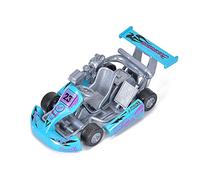 1 32 Scale Alloy Car Model High Simulation Pull Back Racing Go Kart Toy Vehicle for Kids Children Boys Girls Age 3+ Red Blue Silver Light Green Options Durable Safe Non To (blue)