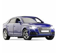 1:32 Scale Car Model, Compatible with Audi A4, Simulation Alloy Car Model with Sound and Light Function Car Model Diecast Vehicle (Blue)