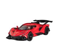 1:32 Scale Fit for Apollo IE EVO Car Diecast Metal Doors Opened Supercar Sound Light Pull Back Vehicles Toy Model(IE Red)