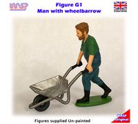 1:32 Scale Gardening Figures Man with Wheelbarrow GF1 Wasp