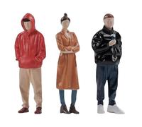 1/32 Scale Miniature Figure Heavy Duty Resin Model Ornament For Adults Using 3 Resin Figures For Small Standing People Everyday Use