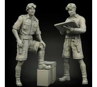 1/35 2pcs Resin Plastic Model Kits British Soldiers North Africa WW2 Unpainted
