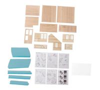 1/35 HO Scale Log Cabin Building Assembled Model Architecture Scene for Model Railway, Beam roof