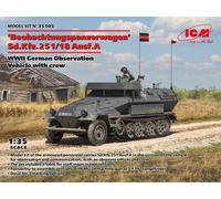 1:35 ICM KIT Beobachtungspanzerwagen Sd.Kfz.251/18 Ausf.A Wwii Kit ICM35105 Mode