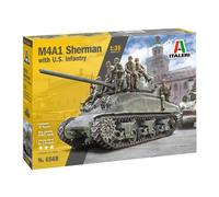 Italeri 1:35 - M4A1 Sherman with 7 Infantry Figures