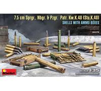Miniart 1:35-7.5 cm Sprgr Nbgr,Pzgr,Patr,Kw.K.40 Shells