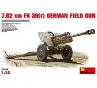MiniArt Plastic Model Kit – 1:35 Scale 7.62 cm F.K. 39 German Field Gun – Grey