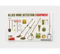 Miniart MIN35390 1:35-Allied Mine Detection Equipment Scale Model kit, Unpainted