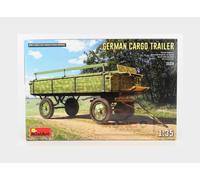Miniart MIN35320 1:35-German Cargo Trailer Scale Model kit, Unpainted