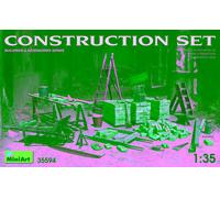 MiniArt 1:35 Construction Set Kit MA35594 – Ladders, Table, Buckets, Bricks, Cart