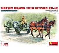 Miniart 1:35 Scale Soviet Field Kitchen w/Horses Plastic Model Kit