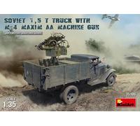 MIN35186 - Miniart 1:35 - Soviet 1.5t Truck w/ M-4 Maxim AA Gun